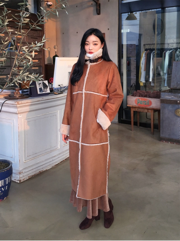 羊羔绒外套街拍 羊羔绒外套搭配