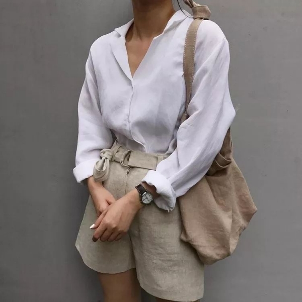 女生怎么穿白衬衫好看