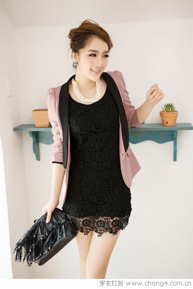 小外套打造OL通勤LOOK