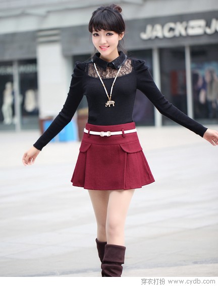冬款毛呢裙 靓丽百搭UP女人味
