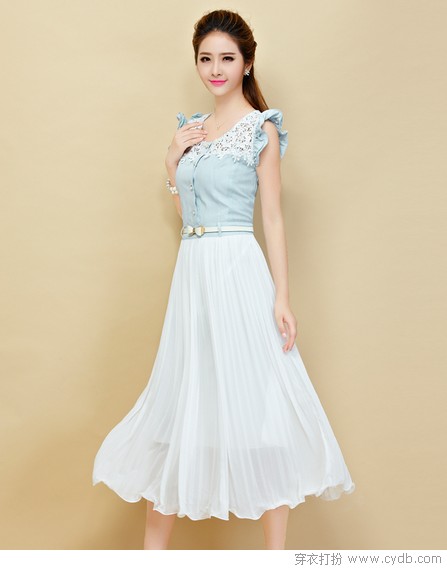 婉约派穿搭 打造清新夏日
