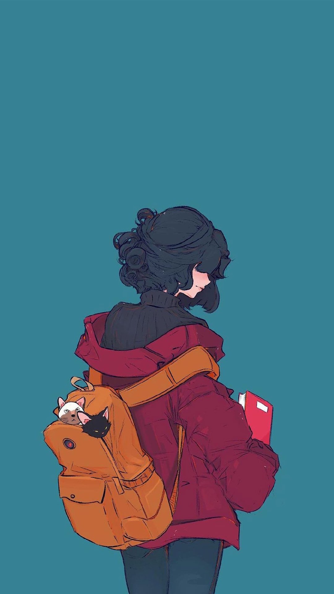 潮流动漫美女插画高清手机壁纸