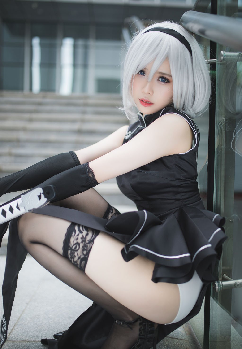 黑丝长腿美女动漫展美女cos写真