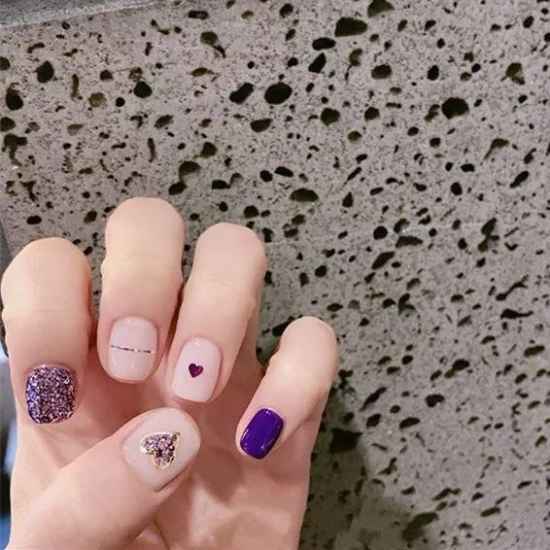 适合短指甲的美甲图片