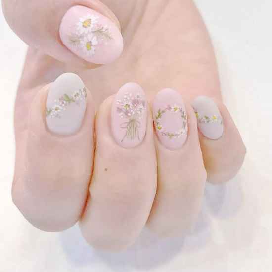美甲花卉彩绘图片