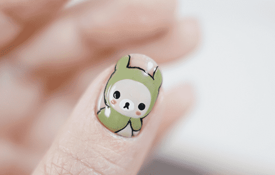 美甲兔子画法 美甲兔子图案