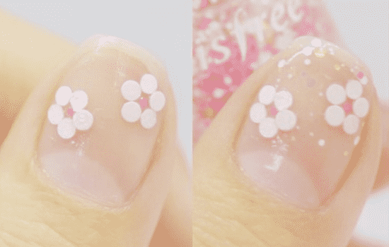 亮片花朵美甲教程 亮片花朵美甲怎么做