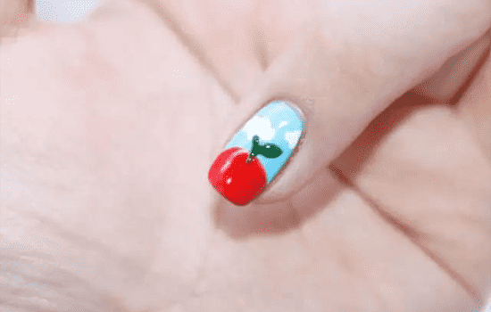 手绘苹果美甲教程 手绘苹果美甲怎么做