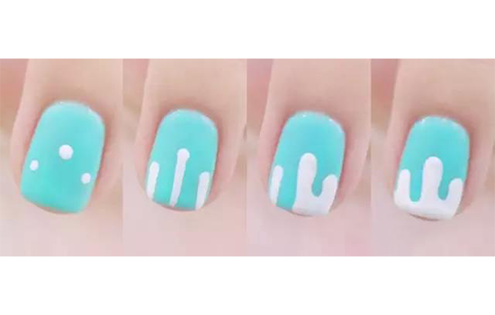 清爽雪糕美甲教程 清爽雪糕美甲怎么做