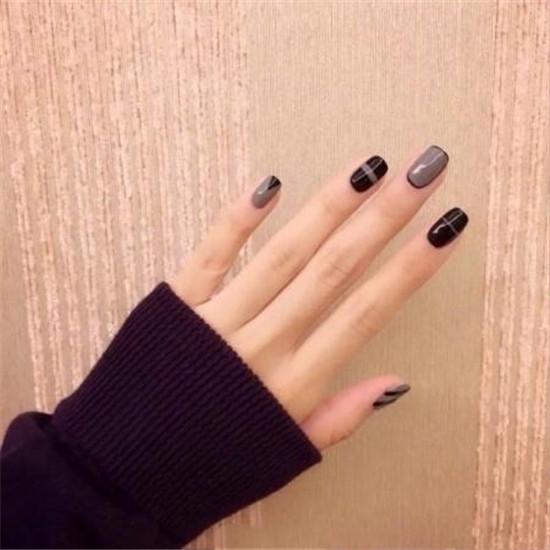 黑色美甲图片 黑色美甲款式