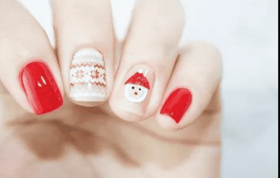 红色雪人美甲教程 红色雪人美甲怎么做