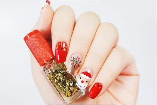 圣诞美甲图片