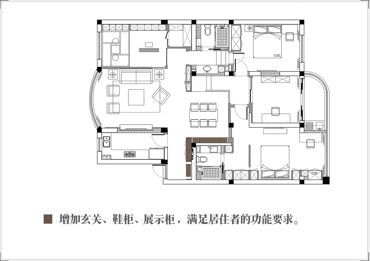 140平米装修效果图 140㎡新中式装修风格设计
