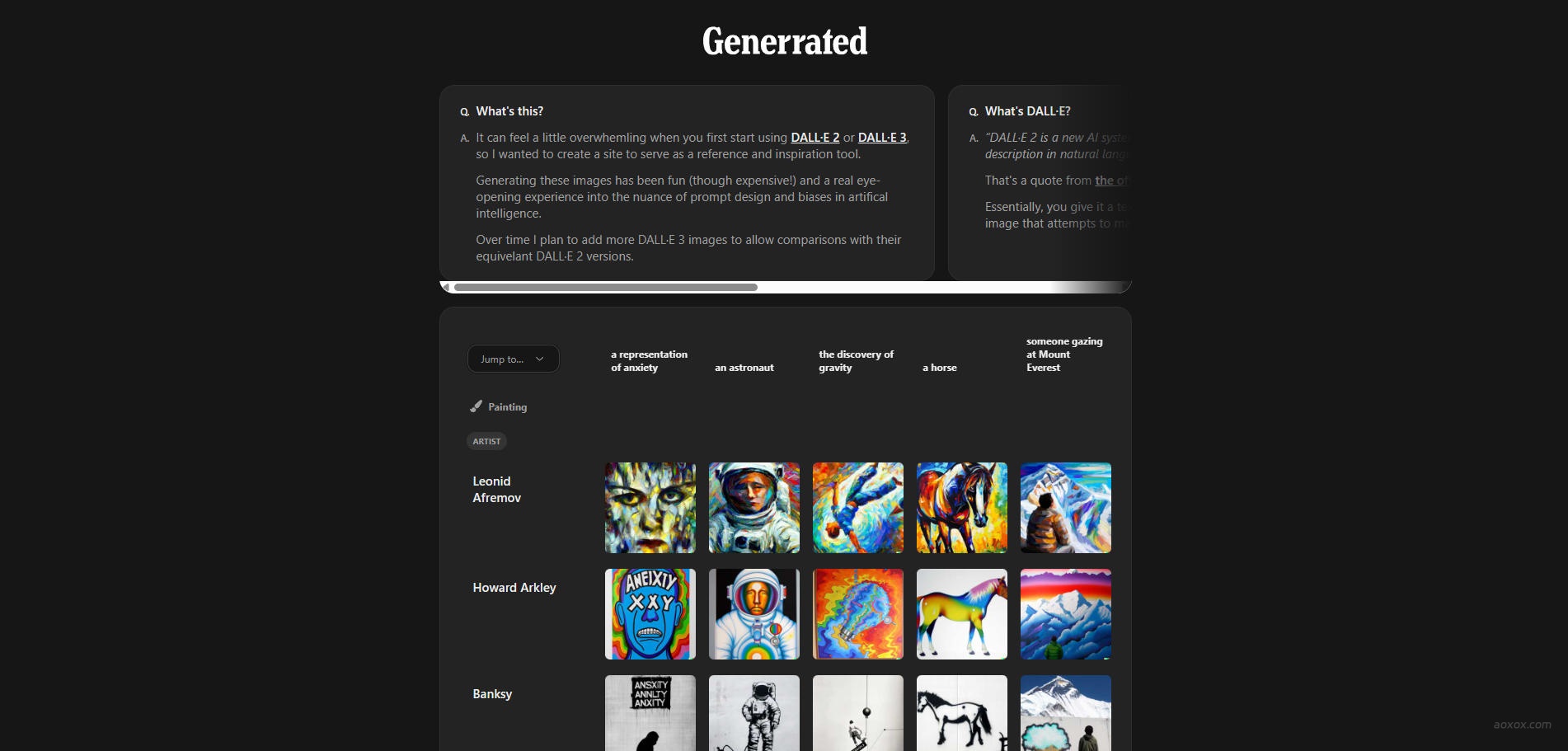 Generrated官网首页截图