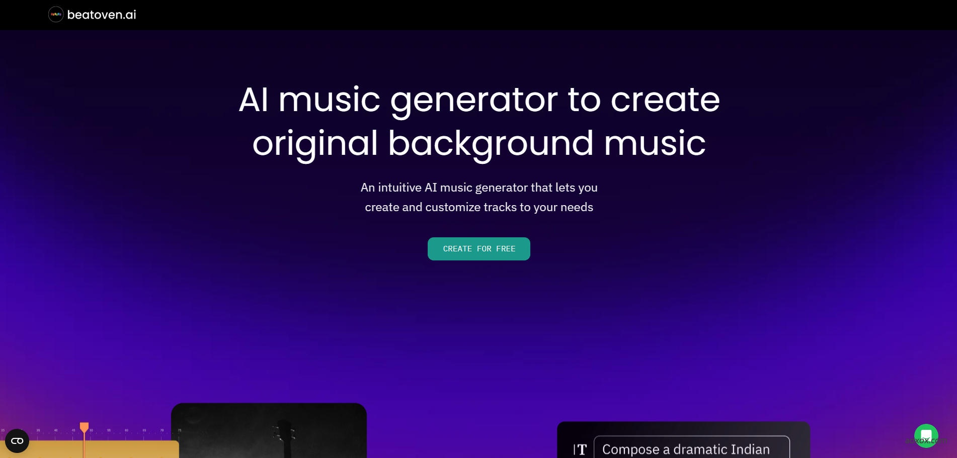 Beatoven.ai官网首页截图