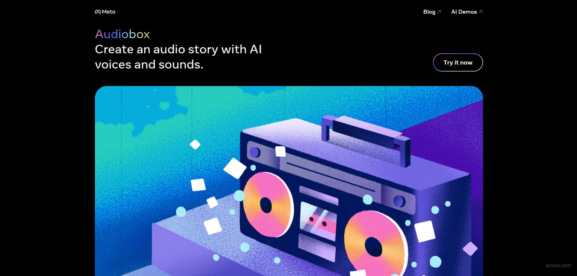Audiobox官网首页截图