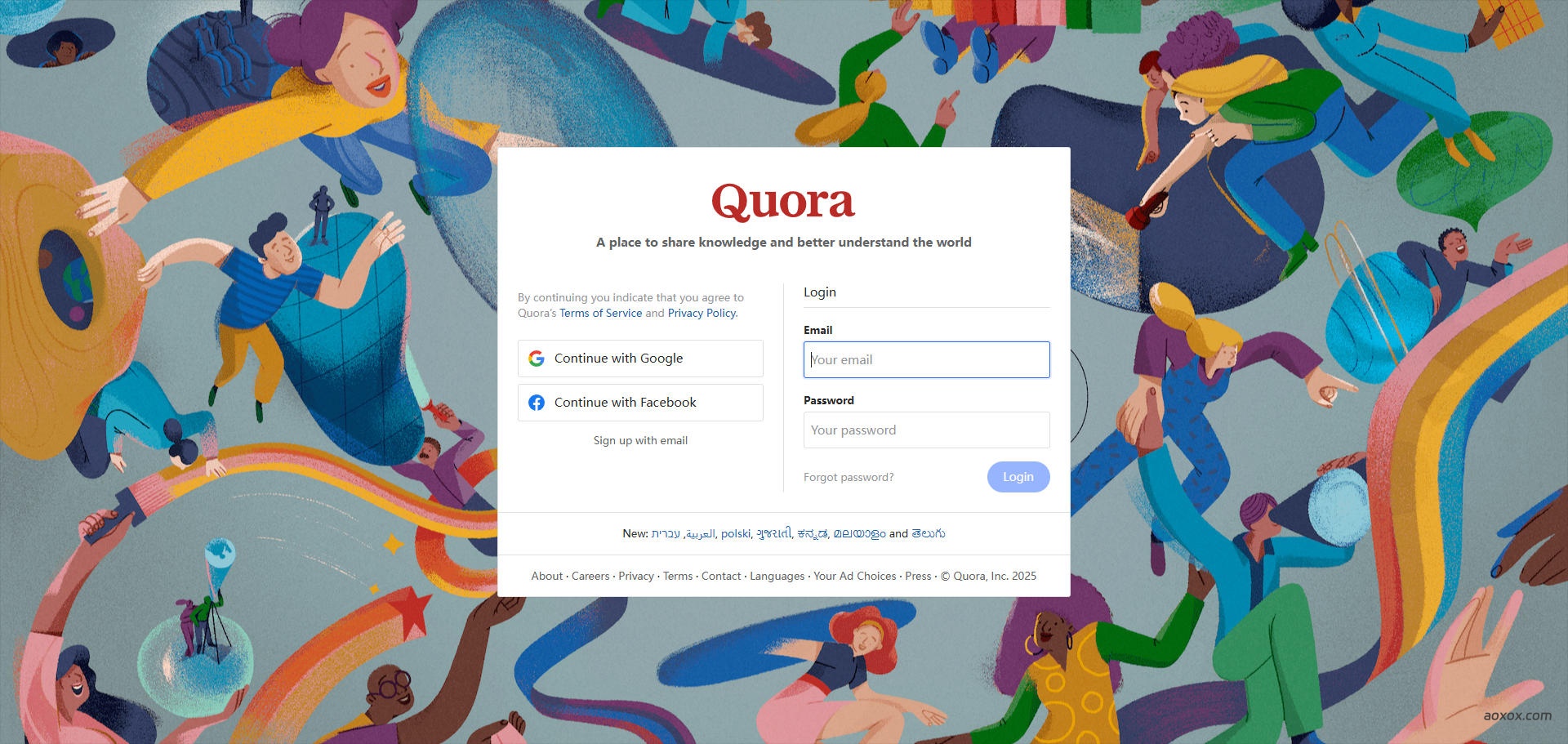 Quora官网首页截图