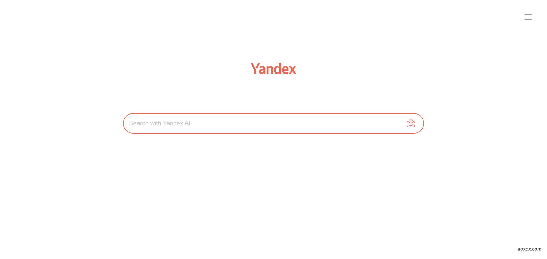 Yandex官网首页截图