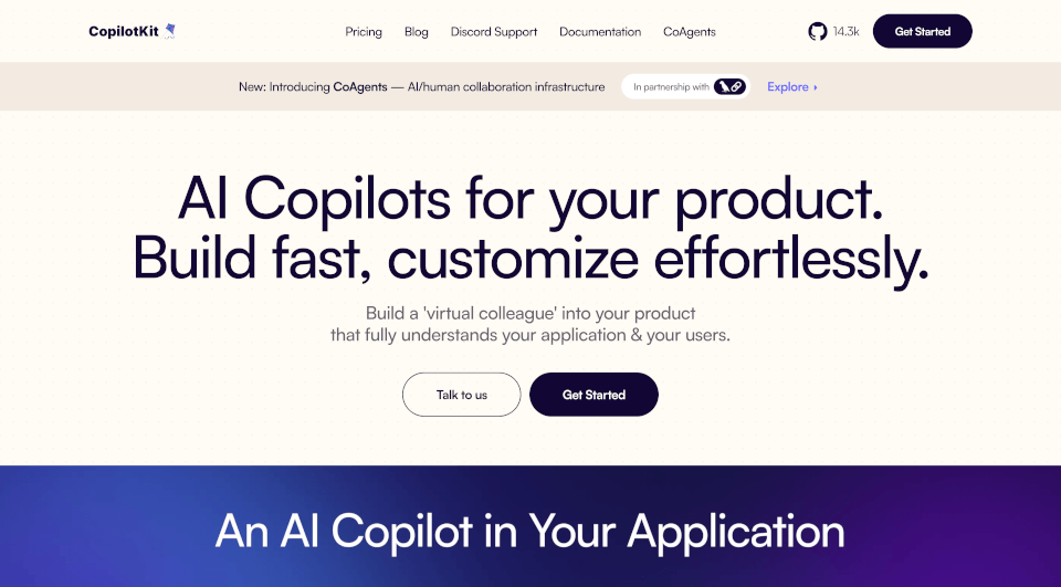 CopilotKit：一流的AI助手集成工具