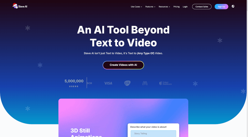Steve.AI：快速生成引人入胜的视频和动画