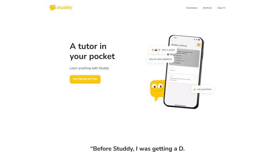 StuddyAI：你的AI学习助手，轻松解决作业难题