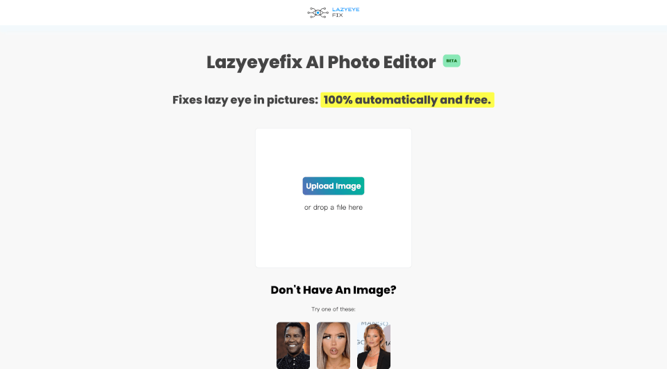 LazyeyefixAI照片编辑器：快速修复斜视，轻松获得自信照片