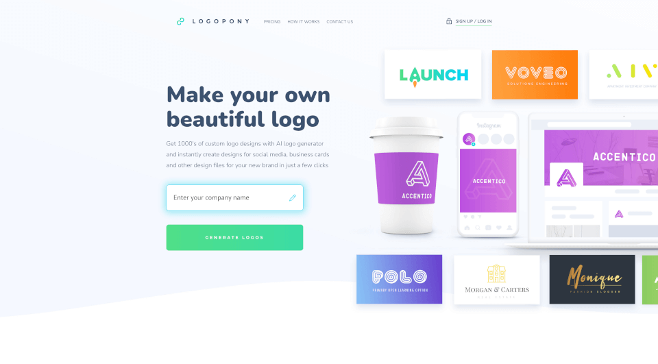 Logopony官网 – AI驱动的在线Logo生成器