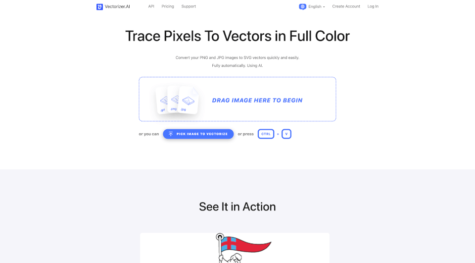 Vectorizer.AI：一键将PNG、JPG转换为高质量矢量图