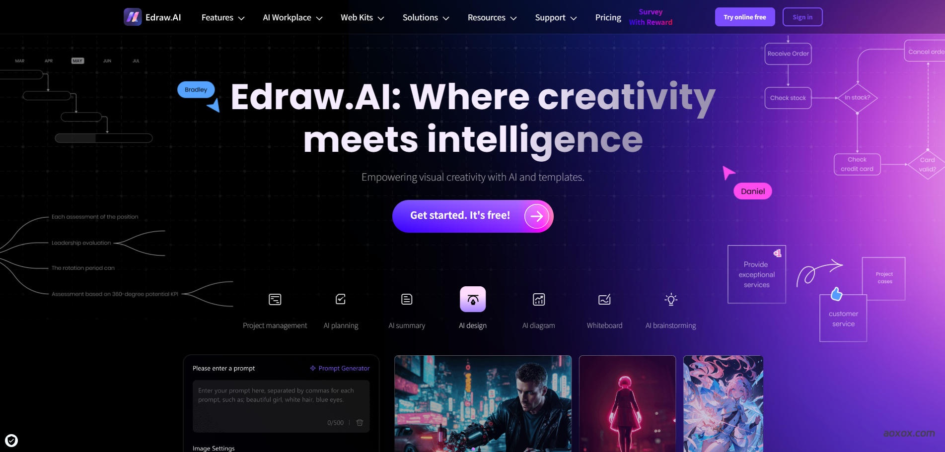 Edraw.AI官网首页截图