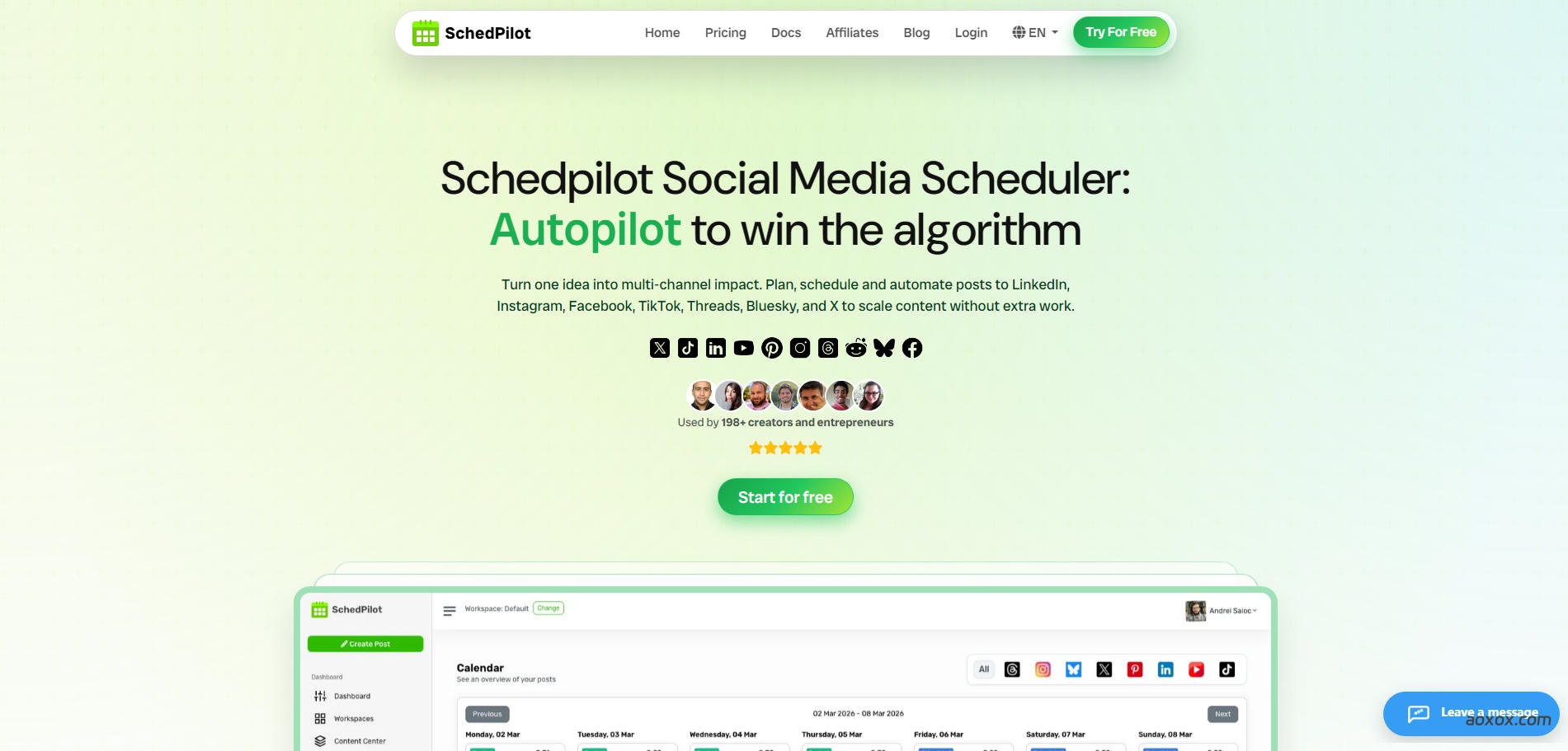 SchedPilot官网首页截图