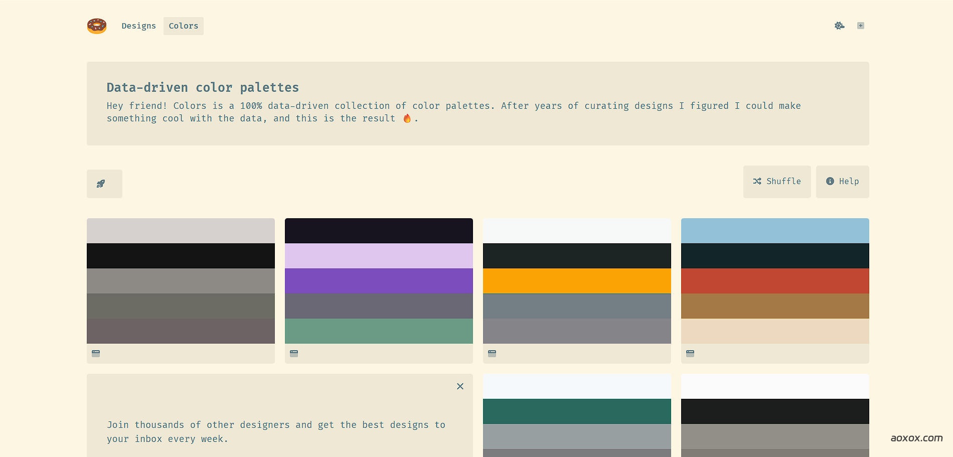 Pixelfika Colors官网首页截图