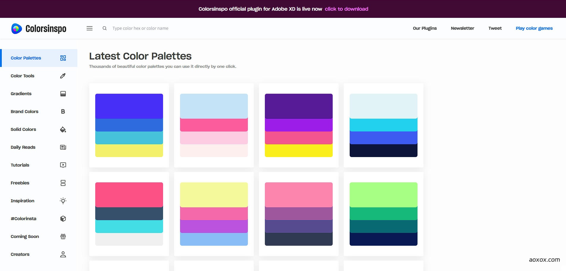 Colorsinspo官网首页截图