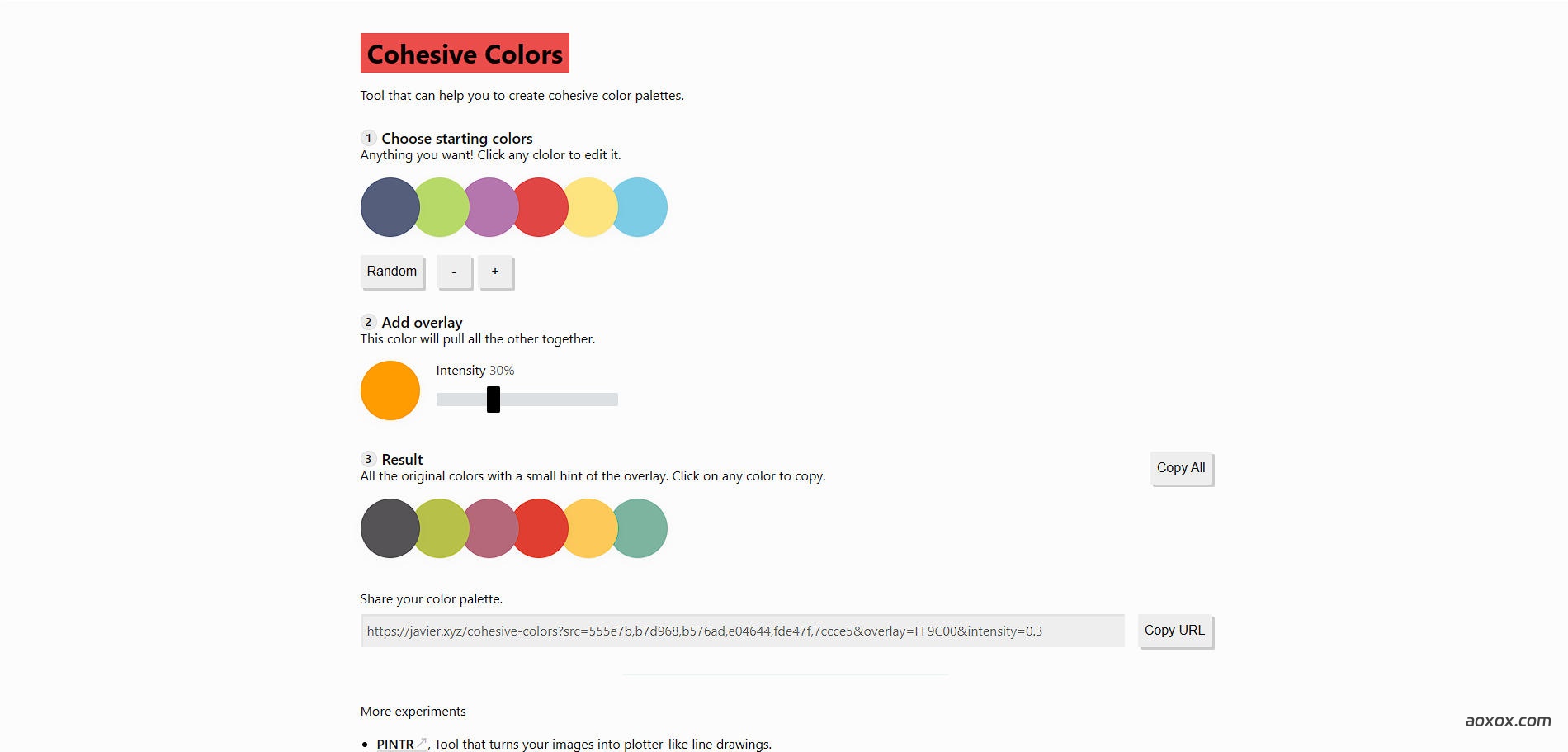 Cohesive Colors官网首页截图