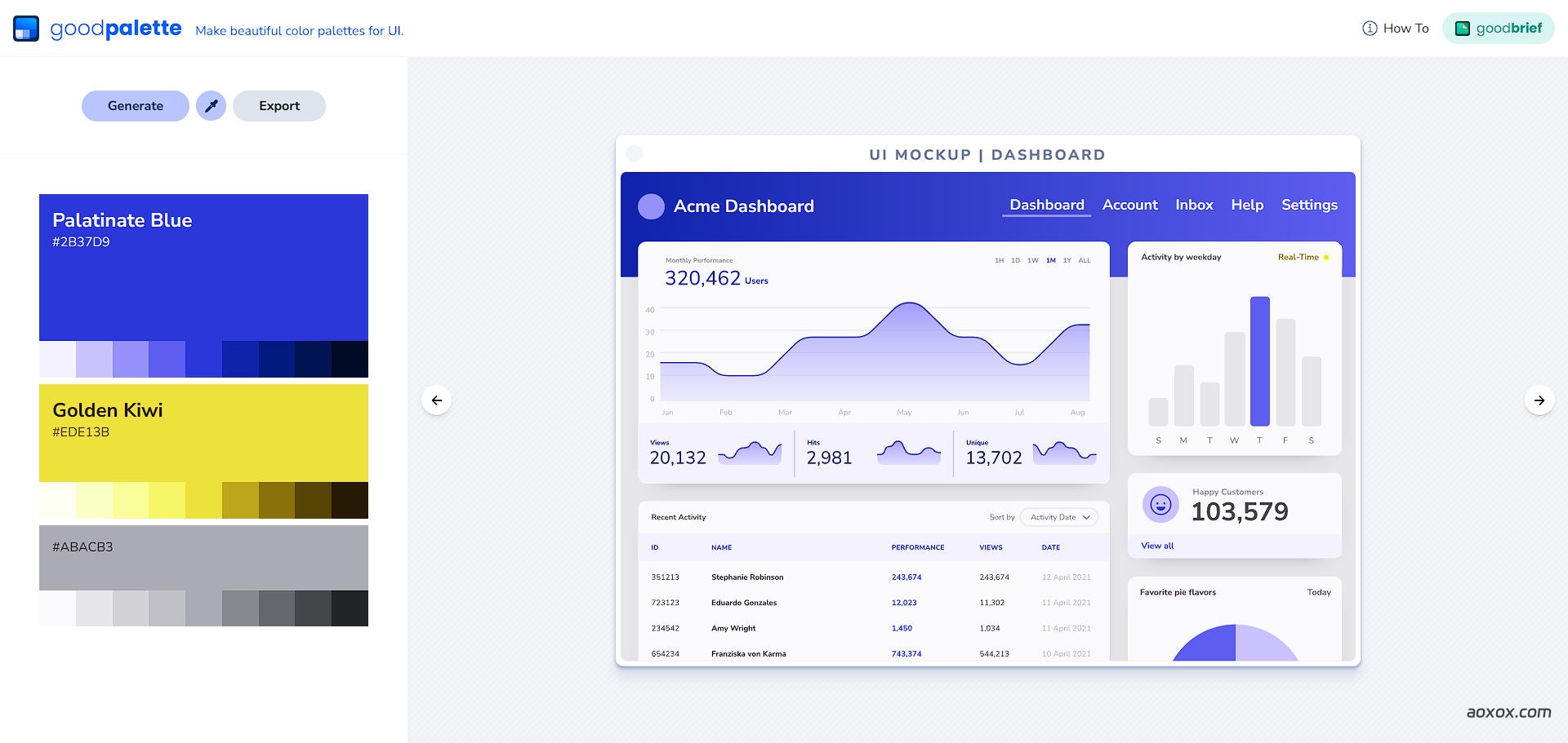 Goodpalette官网首页截图