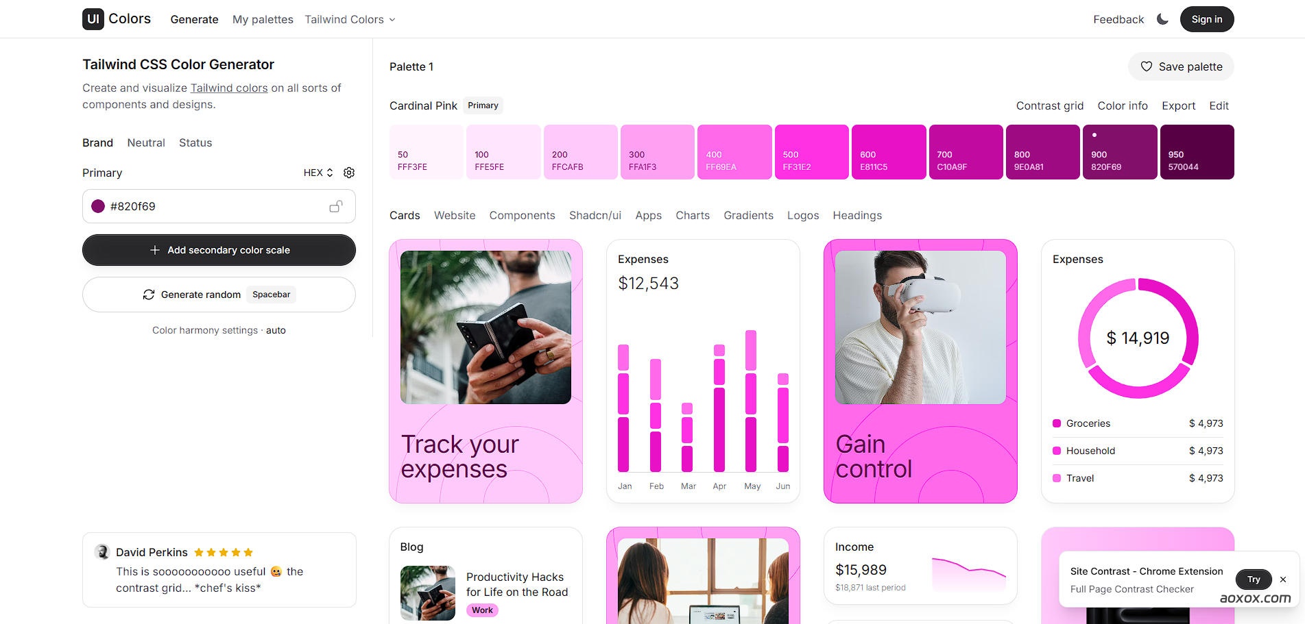 UI Colors官网首页截图